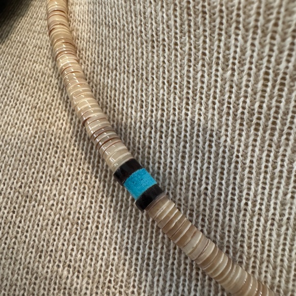 Vintage HEISHI Disc TURQUOISE Accents 17" NECKLACE Southwestern NATIVE American - Picture 2 of 6